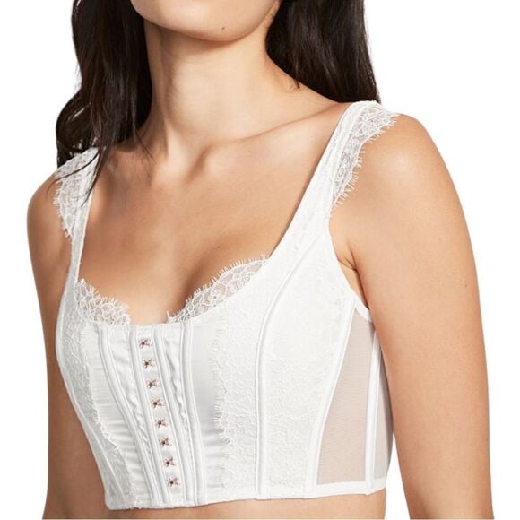 Victoria’s Secret DREAM ANGELS Unlined Lace-Up Corset Top in the Size Large - Picture 1 of 4